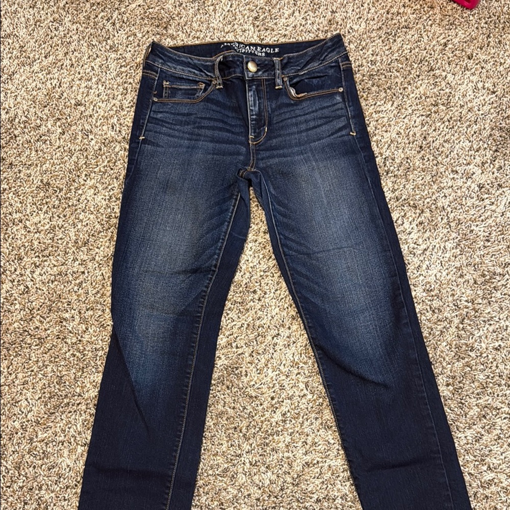 American Eagle Outfitters Women's Dark Blue Jeans